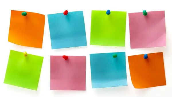 Eine andere Farbe post it notes — Stockfoto
