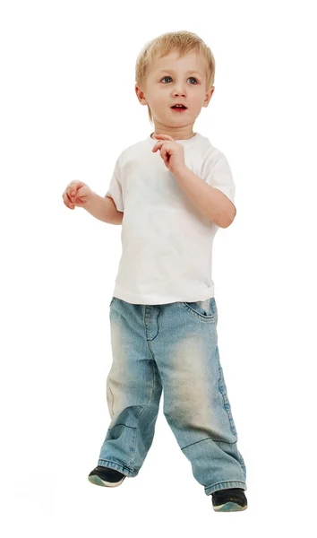 Chlapec ze tří let samostatný — Stock fotografie