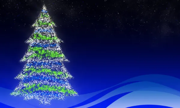 Brilhante árvore de Natal — Fotografia de Stock
