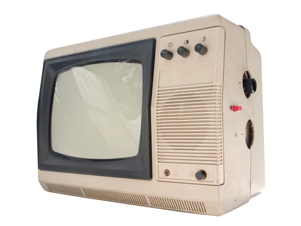 Старый маленький телевизор — стоковое фото