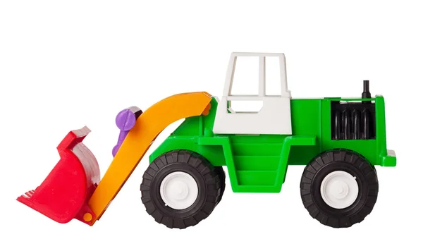 玩具挖掘机隔离 — 图库照片