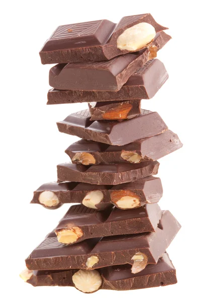 Pile of milk chocolate — Stock Photo, Image