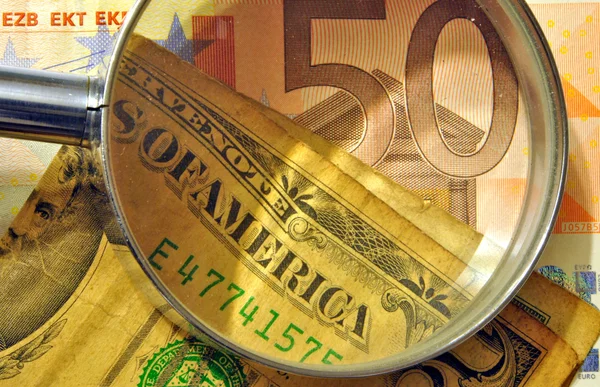 Dollar euro — Stockfoto