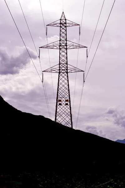 높은 전압 타워 — 스톡 사진