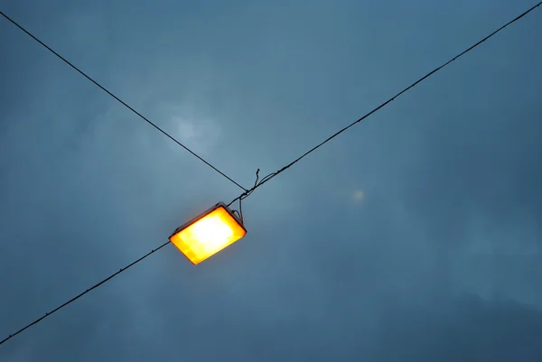Kuning lampu jalan — Stok Foto