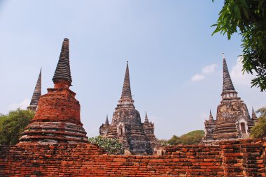 eski pagoda ayudhaya Tayland.