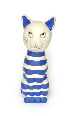 Painted ceramics cat clipart
