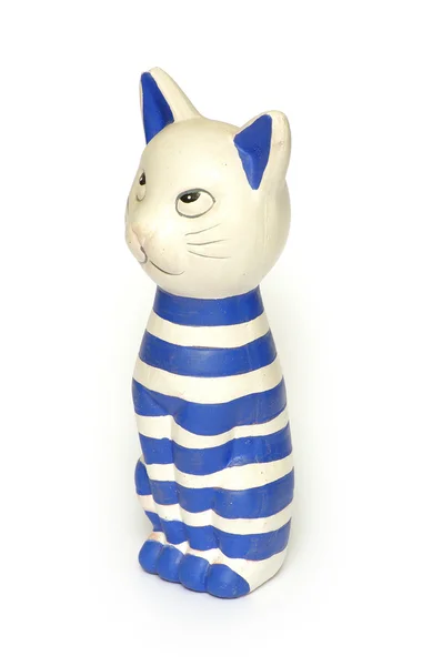 Malowana ceramika kot — Zdjęcie stockowe