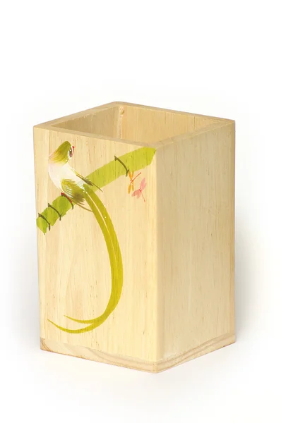 Vaso pintado de madeira — Fotografia de Stock