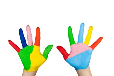 Painted hands. clipart