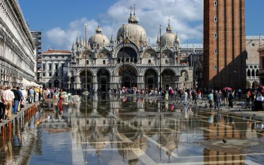 St. Marks Cathedral and square in Venice clipart