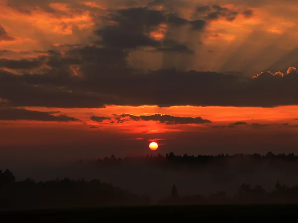 Solnedgång Stockbild