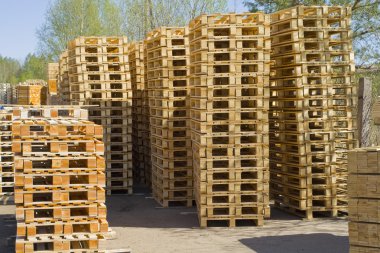 Wooden Shipping Pallets clipart