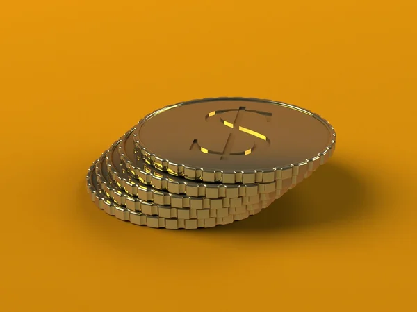 3D-монеты — стоковое фото