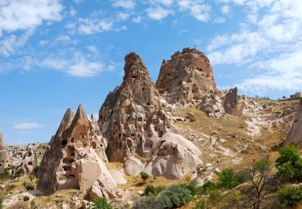 Castello roccioso a Uchisar — Foto Stock