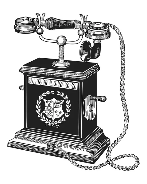 Antik telefon — Stock vektor