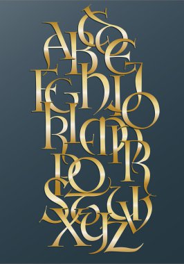 Lombard alphabet clipart