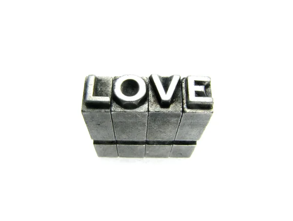 Señal de amor vintage tipografía bloques —  Fotos de Stock
