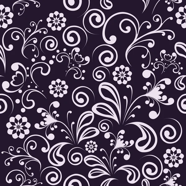 Seamless swirl black-white wallpaper — Stock Vector