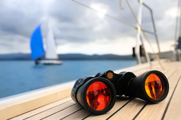 Binocular on yacht — Stock Photo, Image
