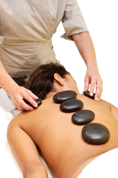 Hot stone massage — Stock Photo, Image