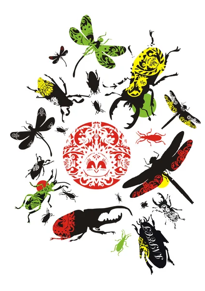 stock vector Decorative insects