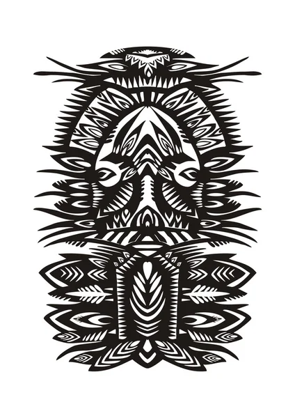 Modèle noir de baies et de feuilles — Image vectorielle