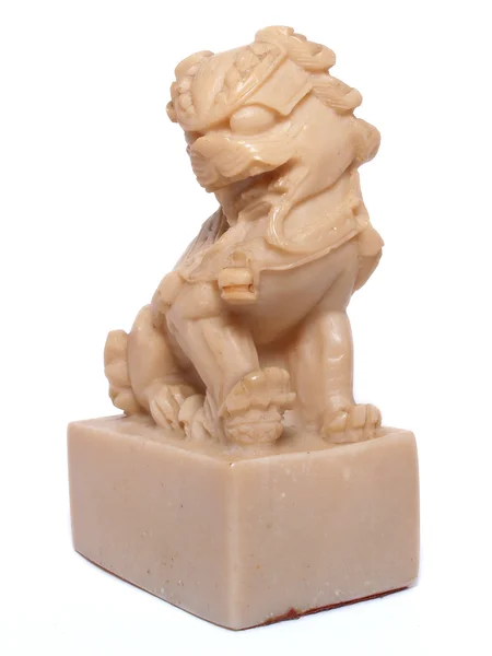 Old jade lion statue — Stock Photo, Image