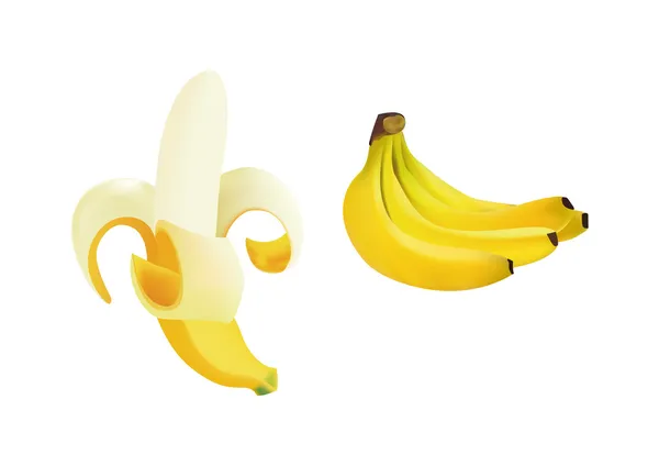 Laza finom banán — Stock Vector