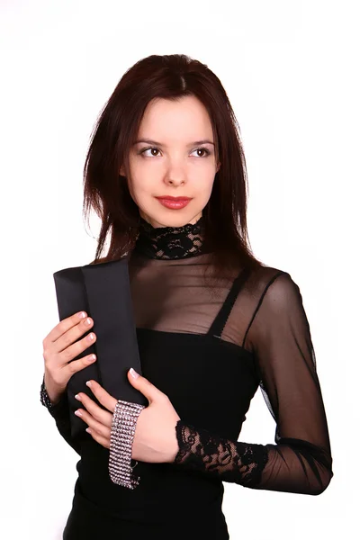 Lady in black — Stock Photo, Image