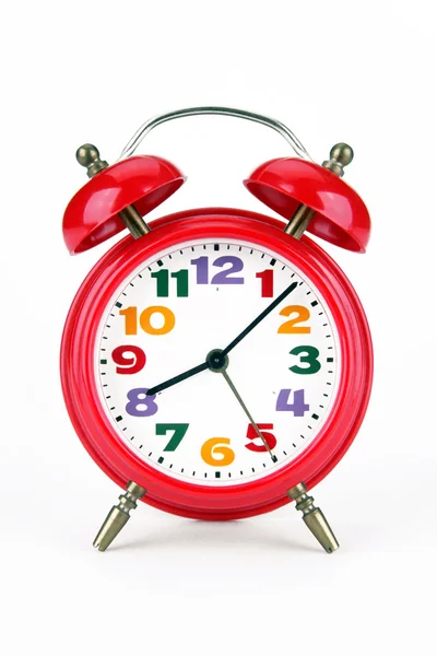 stock image Alarm clock of red colour