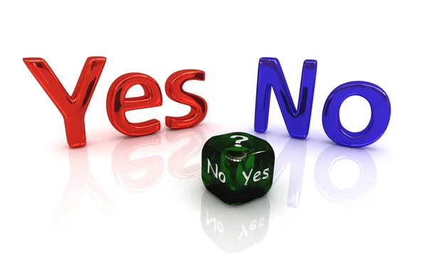 Choice series: Yes and No with dice — Stock Photo, Image