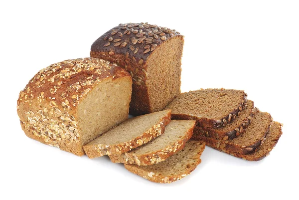 Two loaves of brown bread with cereals. — Stock Photo, Image