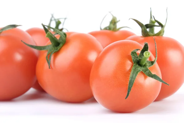 Fresh tomatoes. Isolated on white background — Stock Photo, Image