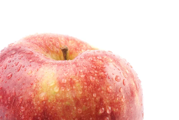Jedno červené jablko izolovaných na bílém — Stock fotografie