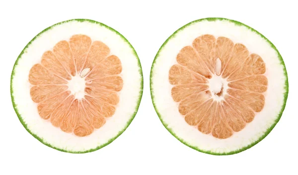 Zwei Scheiben Grapefruit — Stockfoto