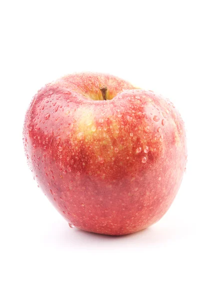 Jedno červené jablko izolovaných na bílém — Stock fotografie