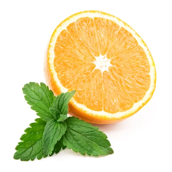 オレンジと新鮮なミント — ストック写真