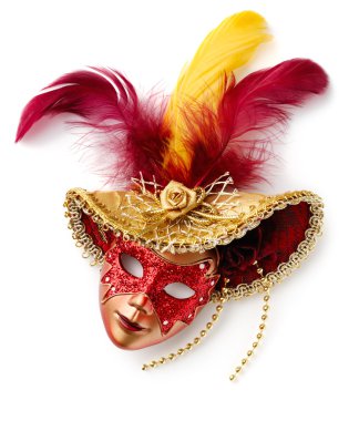Red carnival mask clipart