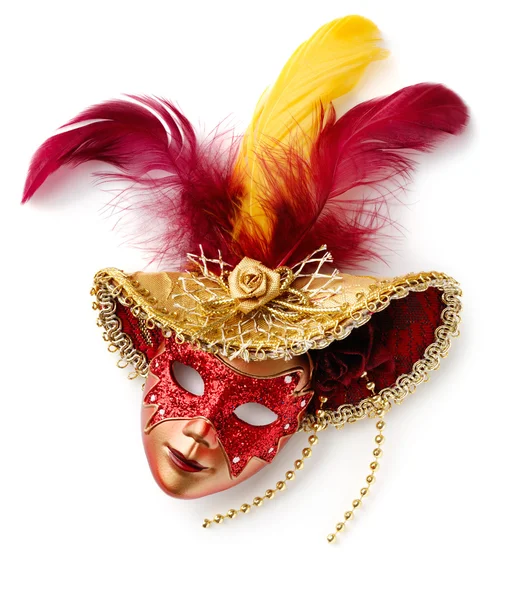 Rote Karnevalsmaske — Stockfoto