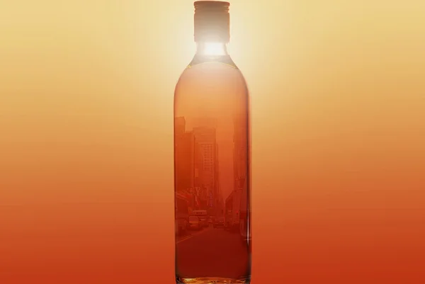 A garrafa de uísque — Fotografia de Stock