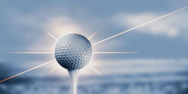 太阳与高尔夫 免版税图库图片