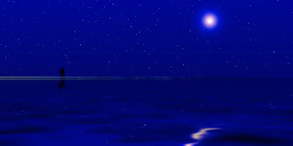 Голубая ночь — стоковое фото
