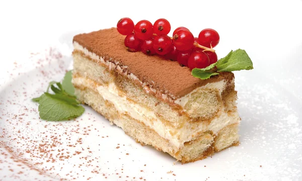 Cake with redcurrant — Stock Photo, Image