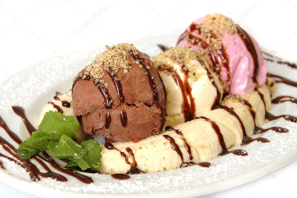 Bannana ice cream dessert