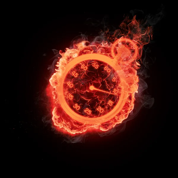 Helles flammendes Zeitsymbol — Stockfoto