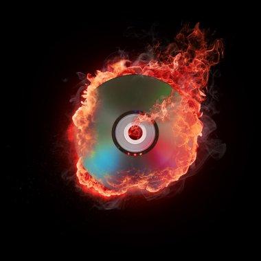 Burning CD clipart