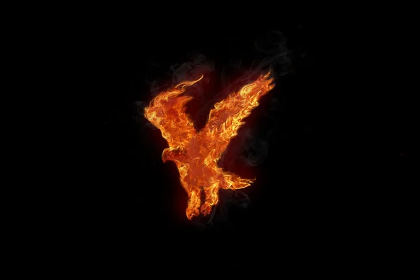 Aquila in fiamme — Foto Stock