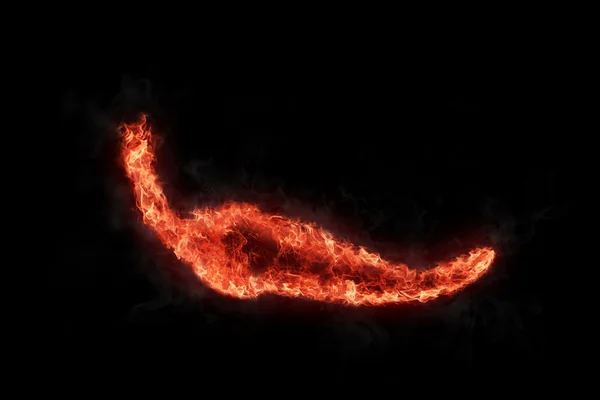 Branden van de rode hete chili peper — Stockfoto