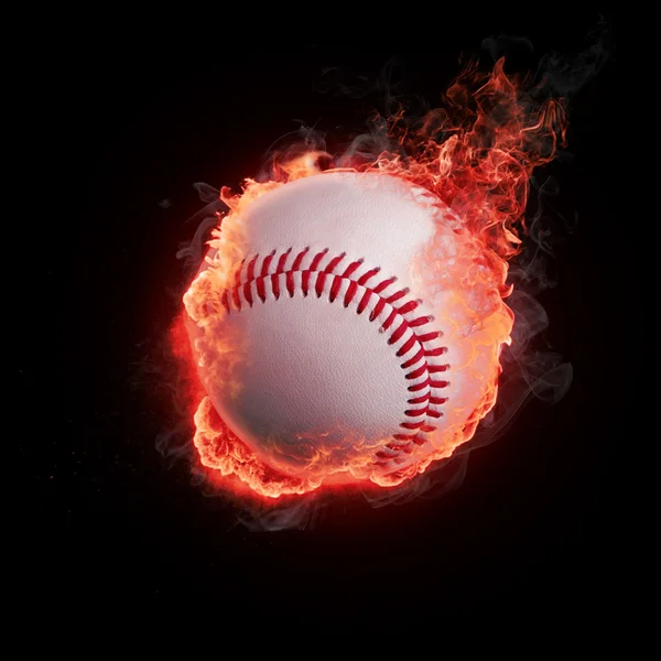 Baseball in flames — Stock Photo, Image